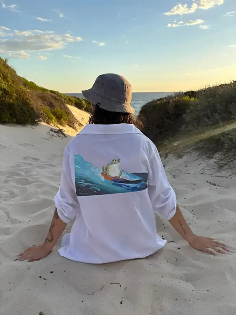 Surfer Frog beach Cover-up