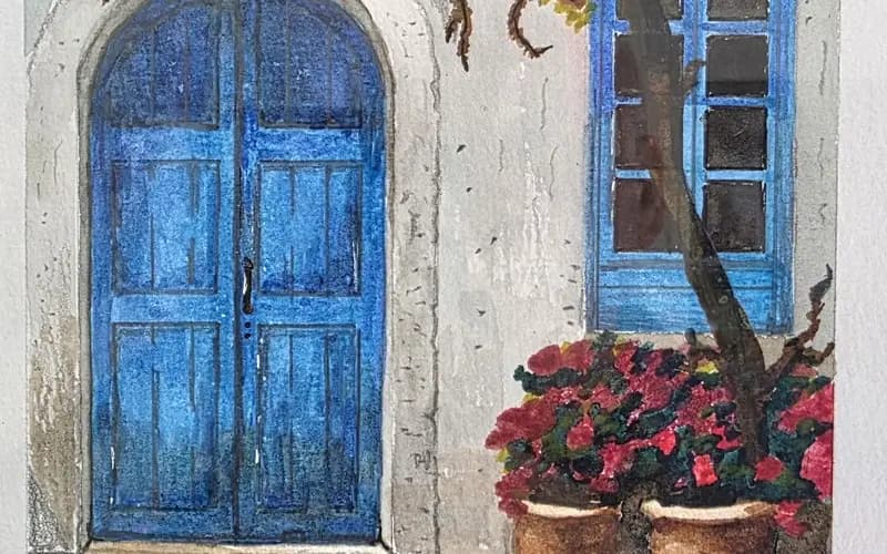 Greek patio and villa
