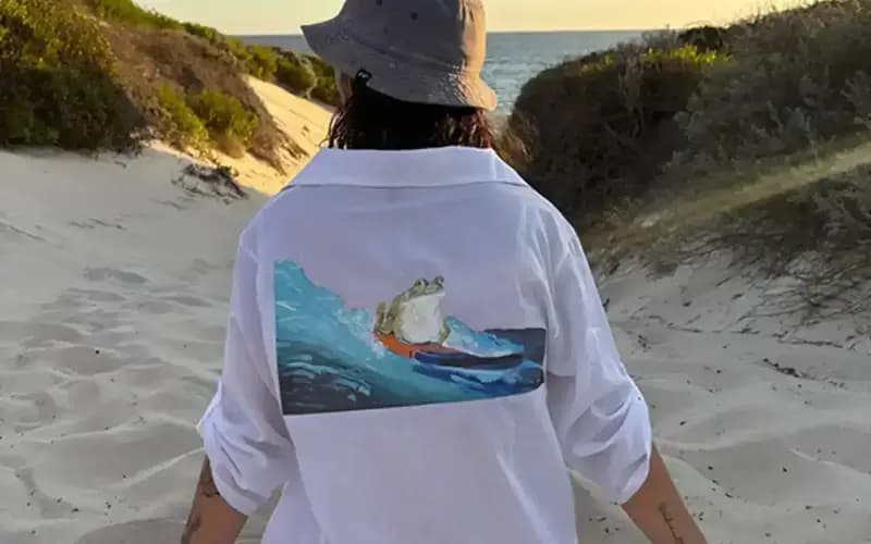 Surfer Frog beach Cover-up