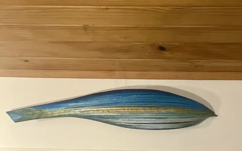 Ta Hei: an organic sculptural painted seed pod.